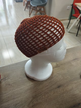 Gorro de red tejido a mano