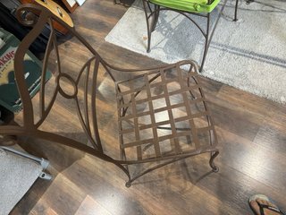 Mesa comedor hierro forjado y cristal