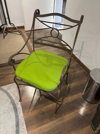 Mesa comedor hierro forjado y cristal
