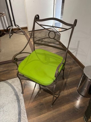 Mesa comedor hierro forjado y cristal