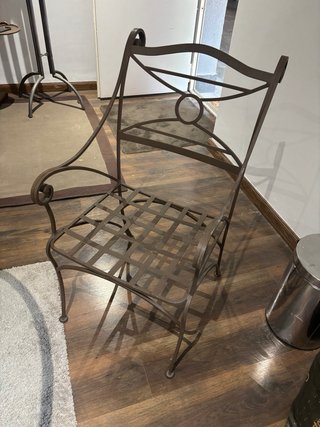 Mesa comedor hierro forjado y cristal