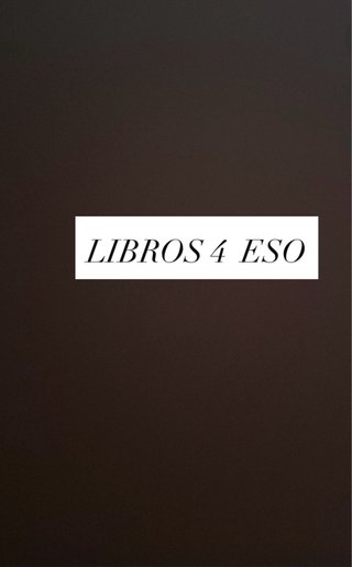 LIBROS 4 ESO