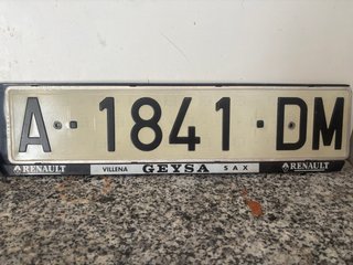 Matrícula Antigua de AlicAlicant A-1841-DM