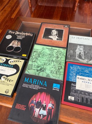 Lote 7 Cajas Vinilo Música Clásica Ópera