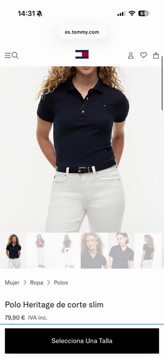 Heritage de corte slim Polo Tommy Hilfiger