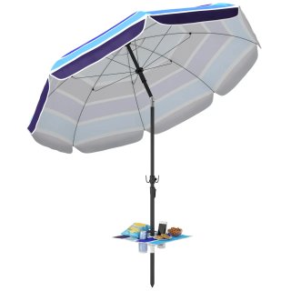 Sombrilla Playa con Mesa Plegable y Portavasos