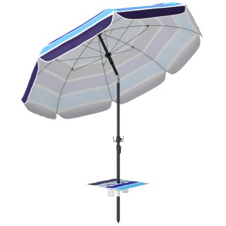 Sombrilla Playa con Mesa Plegable y Portavasos
