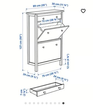 Zapatero Ikea Hemnes Blanco