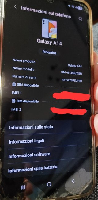 Samsung Galaxy A14 Argento