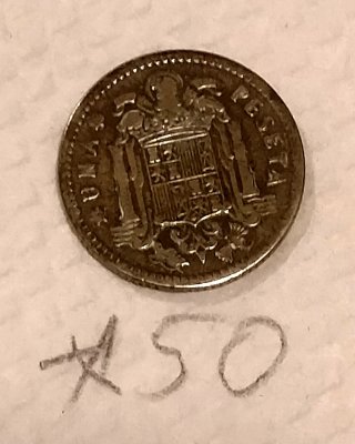1 peseta 1947 Estrella 49/50