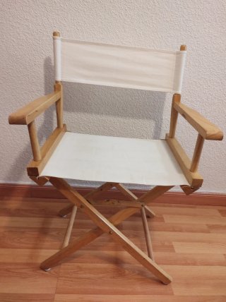 Sillón Director Plegable Madera y Loneta