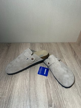 Zuecos Birkenstock Boston beige T43 Nuevas