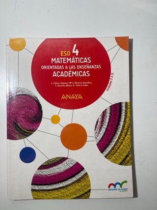 Matemáticas académicas Anaya 4 ESO