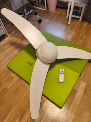 Ventilador Techo Blanco con Luz y Mando