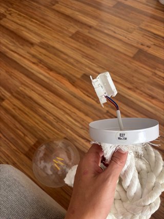 Lámpara Techo Boho Nudo Blanco