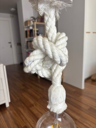 Lámpara Techo Boho Nudo Blanco