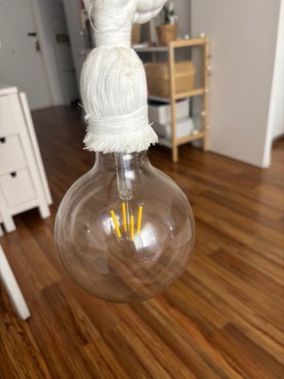 Lámpara Techo Boho Nudo Blanco