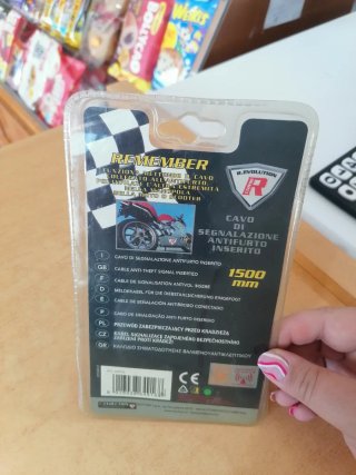 Recordatorio antirrobo moto 1,5metros