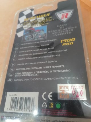 Recordatorio antirrobo moto 1,5metros