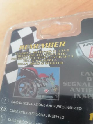 Recordatorio antirrobo moto 1,5metros