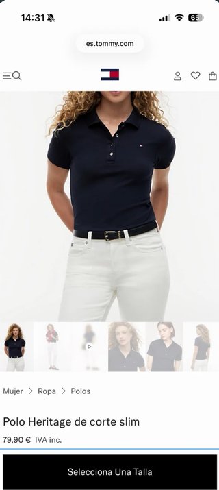 Heritage de corte slim Polo Tommy Hilfiger