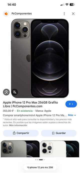 iPhone 12 Pro Max 256GB Grafito