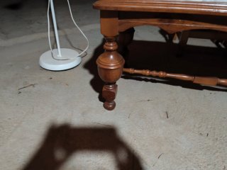 Mesa de centro madera con mármol