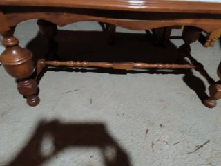 Mesa de centro madera con mármol