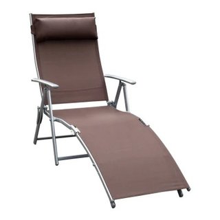 Outsunny Sdraio da giardino 137cm x 63.5cm x 100.5
