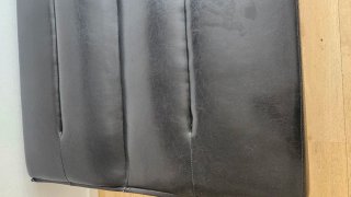 Sofá cama negro polipiel Largo 1.75 Ancho 0.55