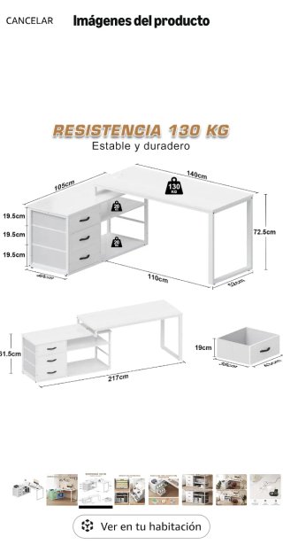 Escritorio Estantería 140cm NUEVO en caja original
