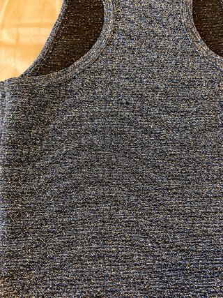 Top Complot glitter azul y negro Talla S