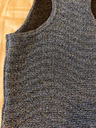 Top Complot glitter azul y negro Talla S