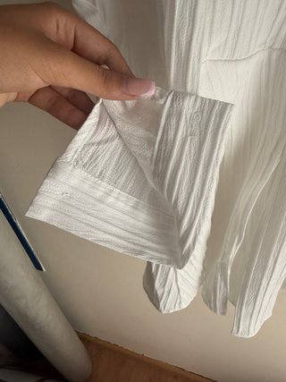 Vestido blanco plisado