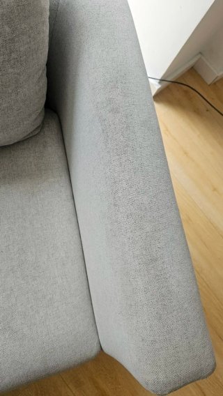 Sillón moderno tela y metal