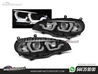 FAROS DELANTEROS OJOS DE ANGEL 3D U PARA BMW X5 E70 2007-2013