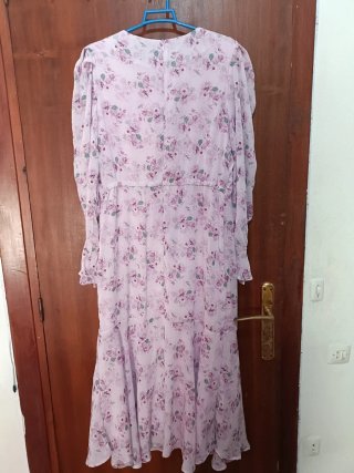 Vestido floral rosa y morado