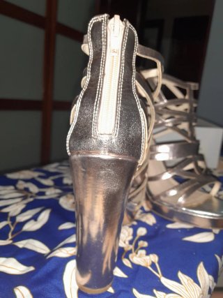 Sandalias Verano Talla 40 Doradas/Plateadas