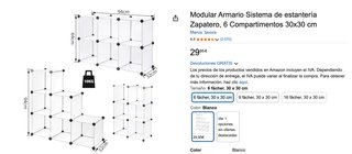 Armario / zapatero / estantería sistema modular