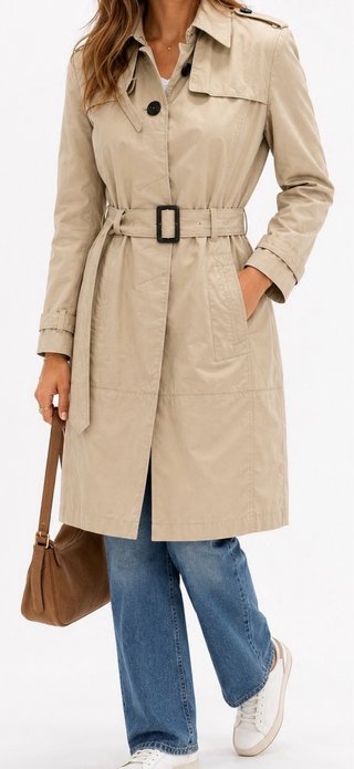 Gabardina Mango Beige Talla M