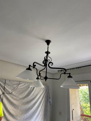 Lámpara de techo forja y cristal