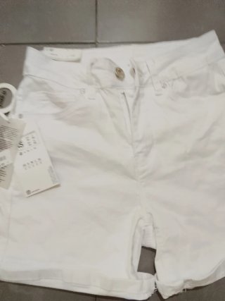 Pantalón corto vaquero blanco AD'ORO Talla XS
