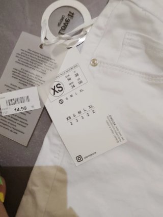 Pantalón corto vaquero blanco AD'ORO Talla XS