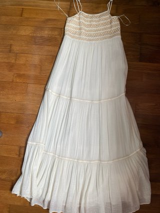 Vestido Zara Boho Ibicenco Blanco