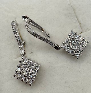 Pendientes oro 18 kt diamantes