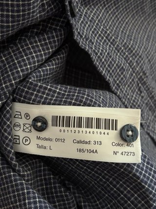 Camisa Massimo Dutti cuadros azul marino L