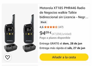 Motorola XT185 Walkie-Talkies (2uds)