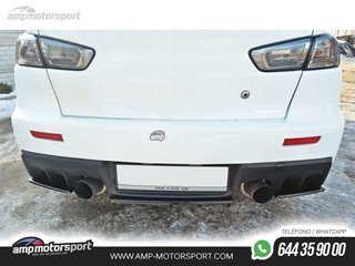 AÑADIDO DE DIFUSOR MITSUBISHI LANCER EVO X 2007-2015 NEGRO BRILLO