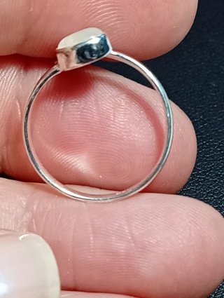 Anillo Plata Ley Ajustable Piedra Luna