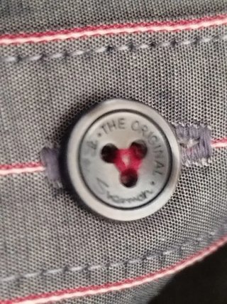 Camisa Ben Sherman Raya Gris Rojo Talla L